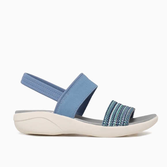 Bzees Women's Cali Sandal Blue Multi - Picture 4 of 5